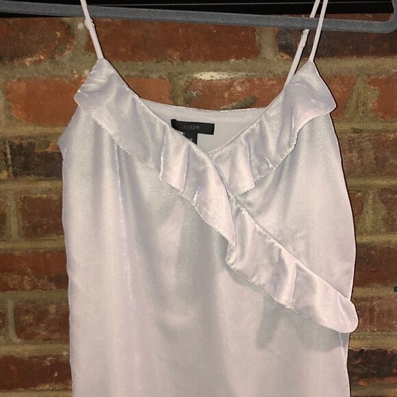 NWT J Crew Velvet Ruffle Tank Top - Sz 00 - Picture 3 of 9